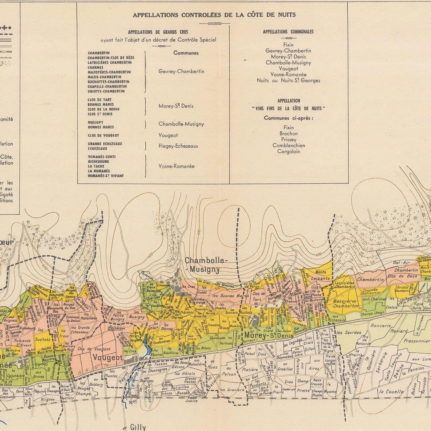 detail of the map from the centre 