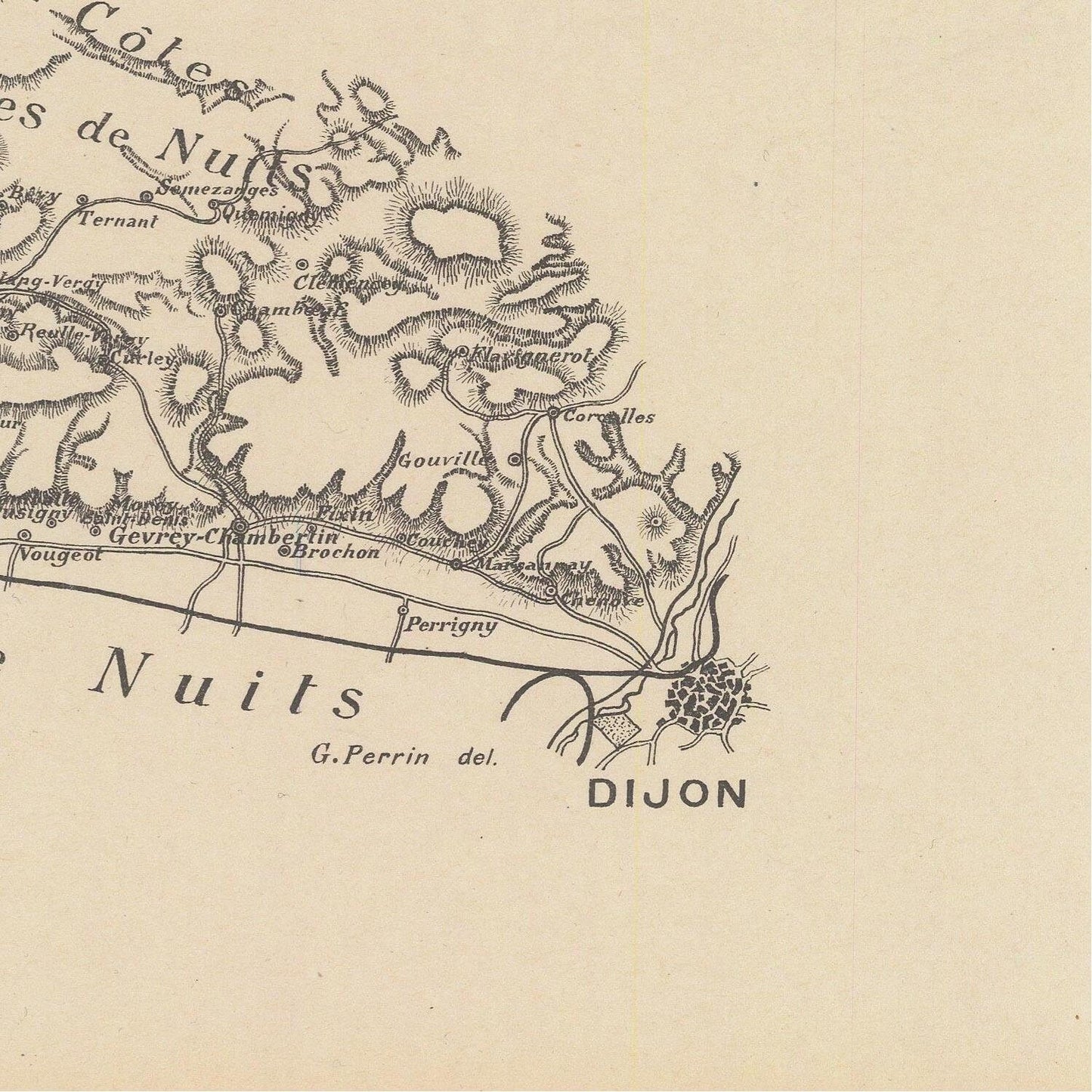 detail of the map from the bottom right corner