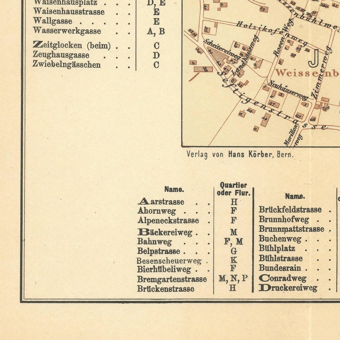 detail of the map from the bottom left corner