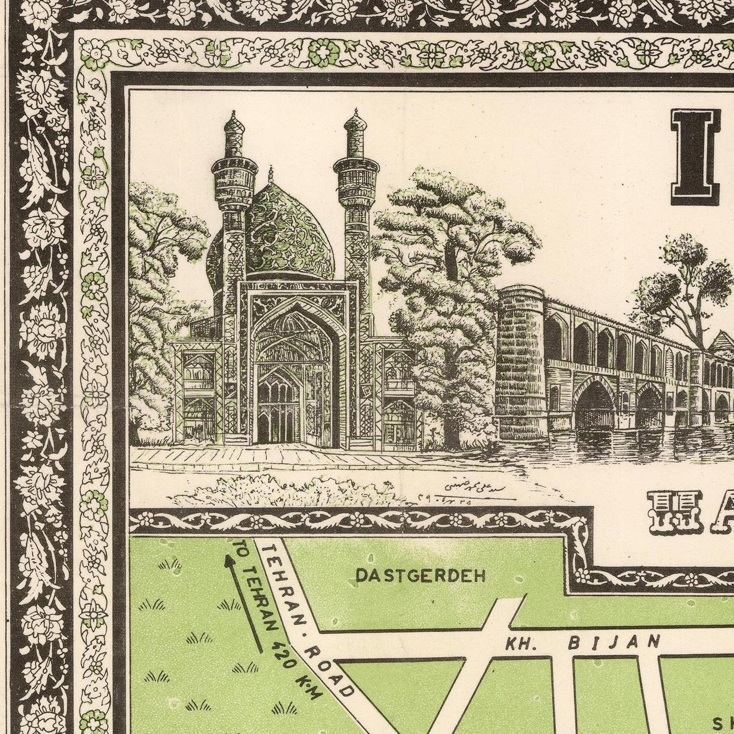 detail of the map from the centre left