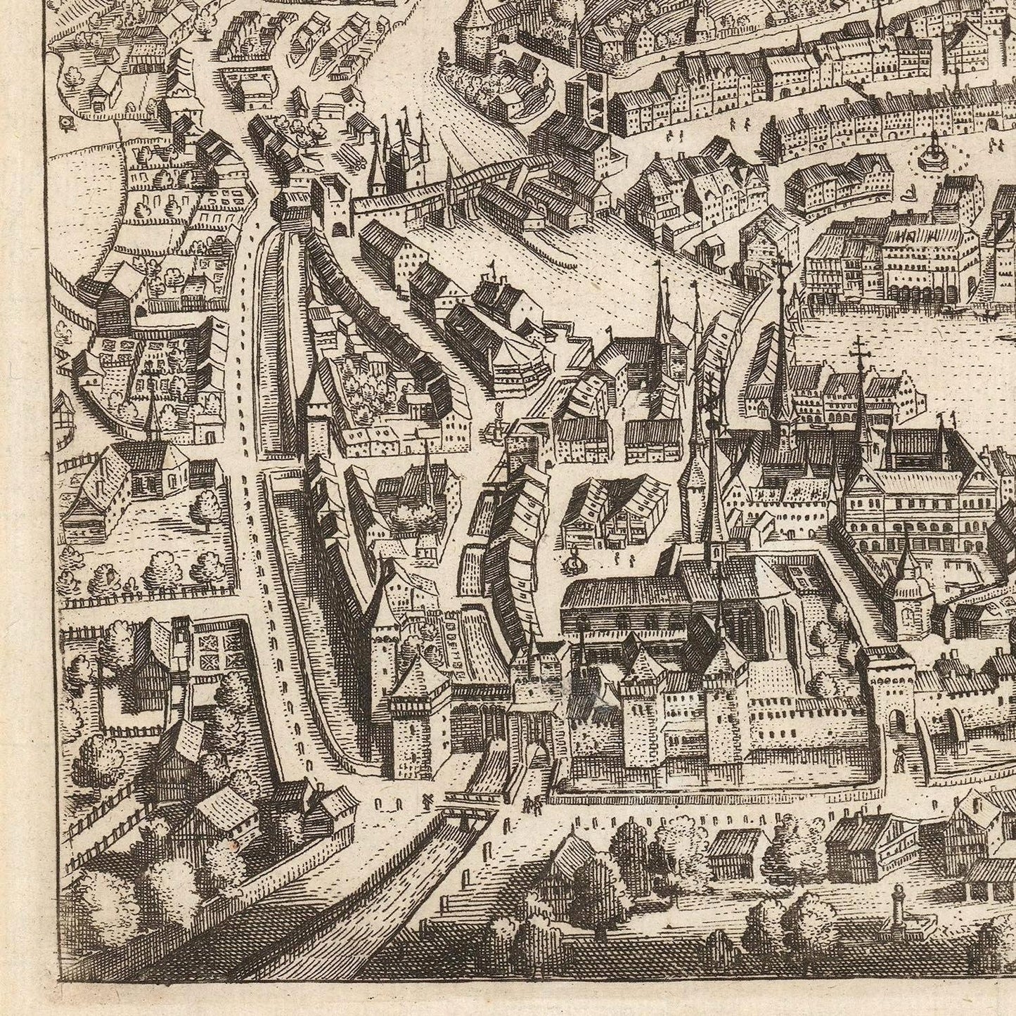 detail of the map from the bottom left corner