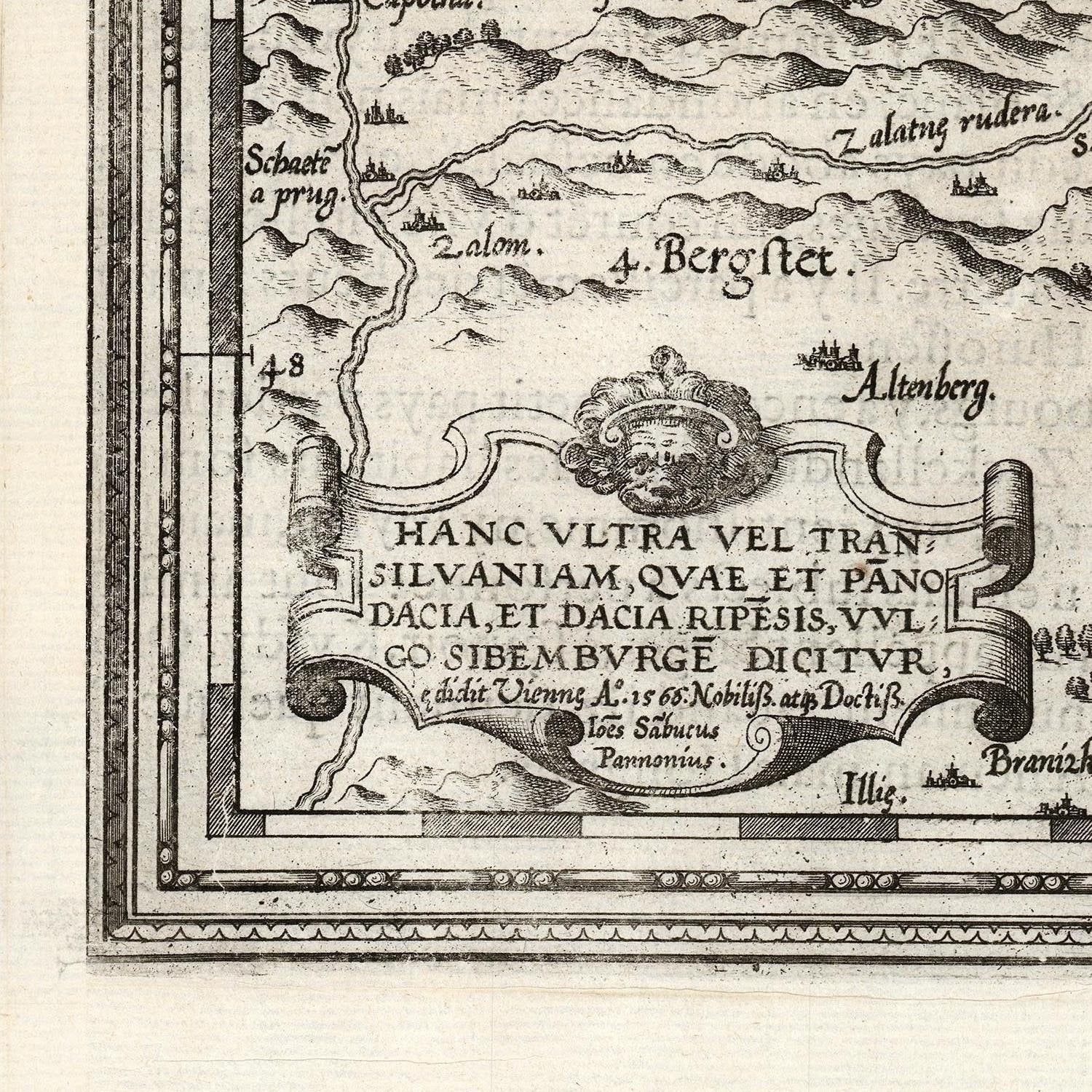 detail of the map from the bottom left corner