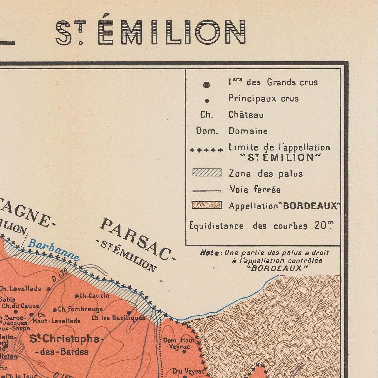 detail of the map from the top right corner