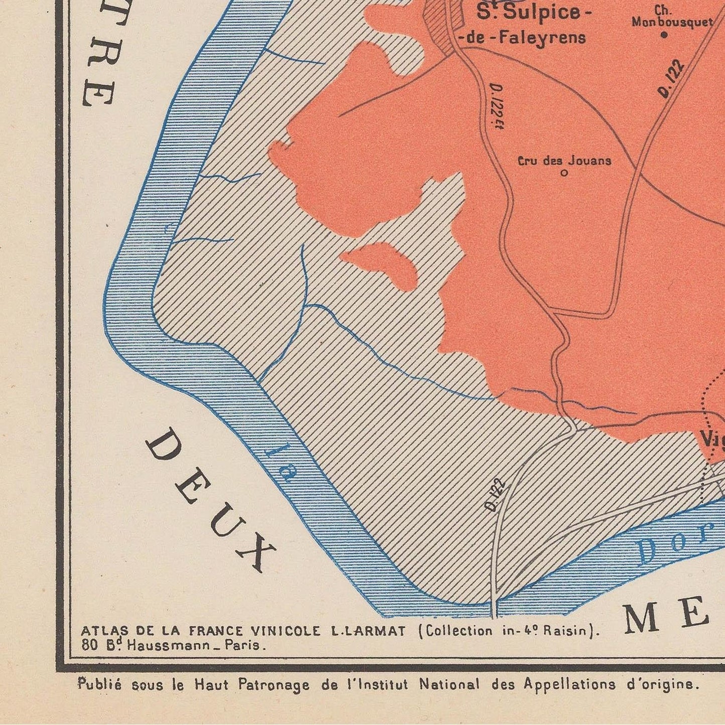 detail of the map from the bottom left corner