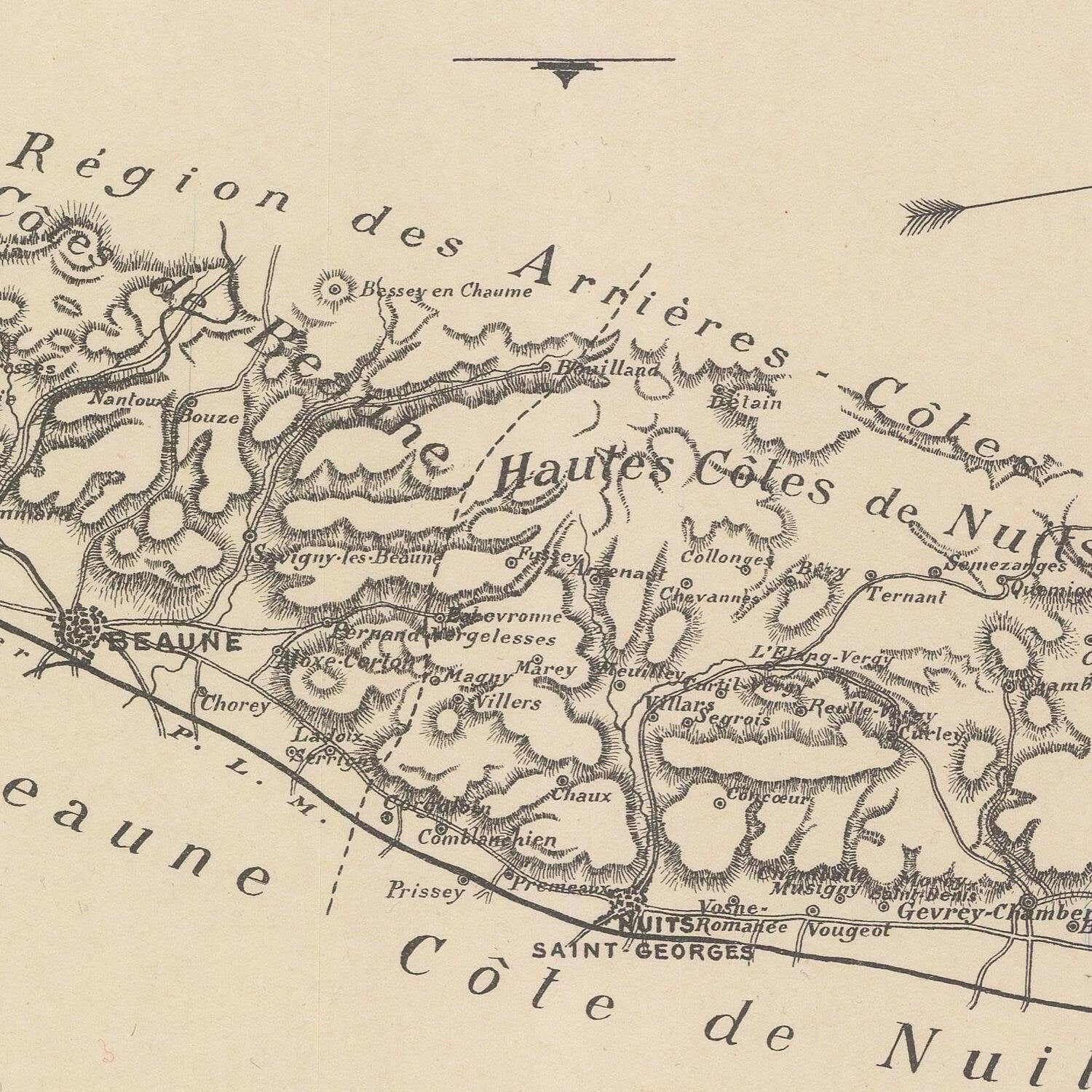 detail of the map from the centre 