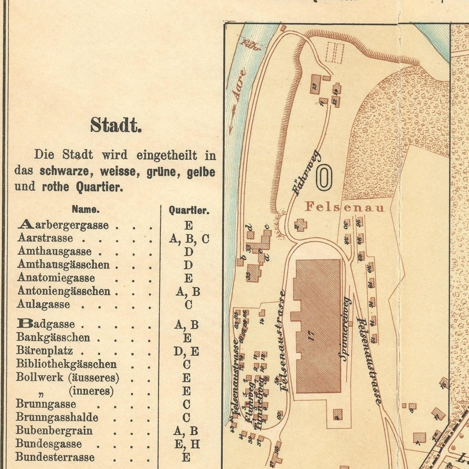 detail of the map from the centre left