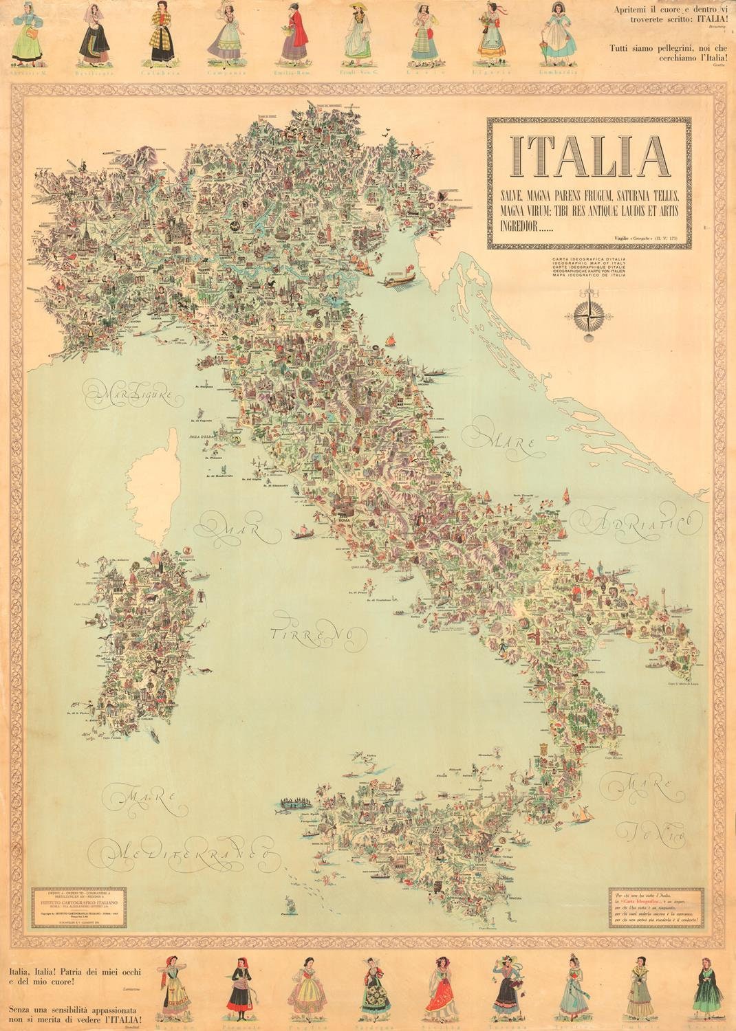 presentation of the map reproduction without a frame