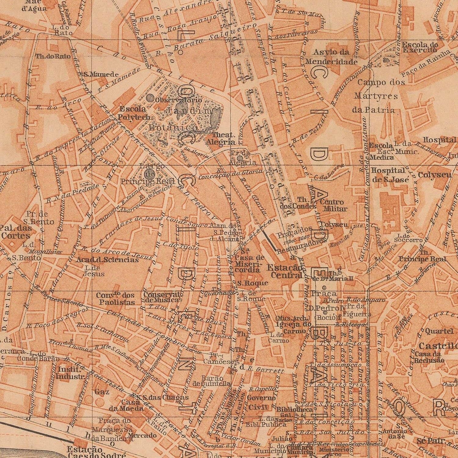 detail of the map from the centre