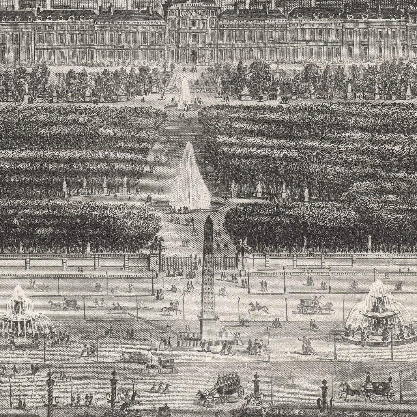 detail of the engraving reproduction from the centre