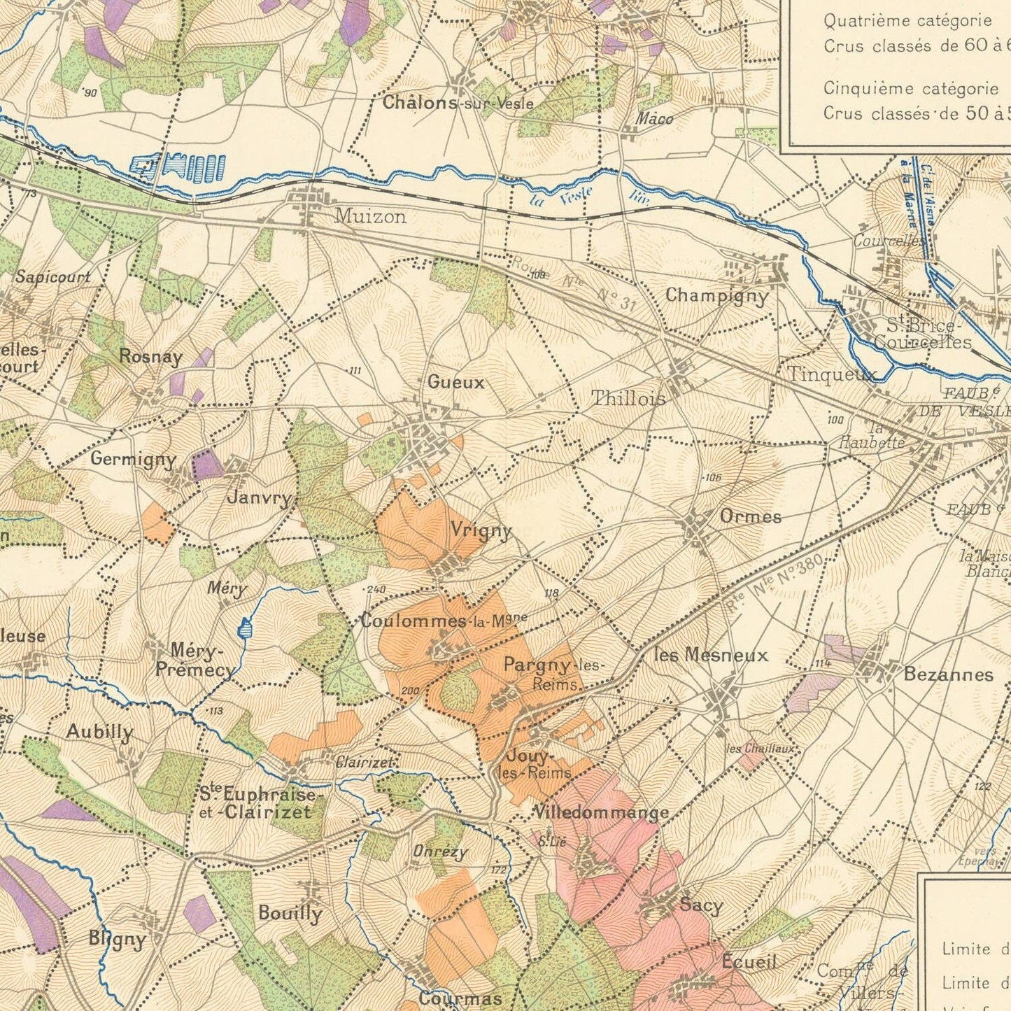 detail of the map from the centre