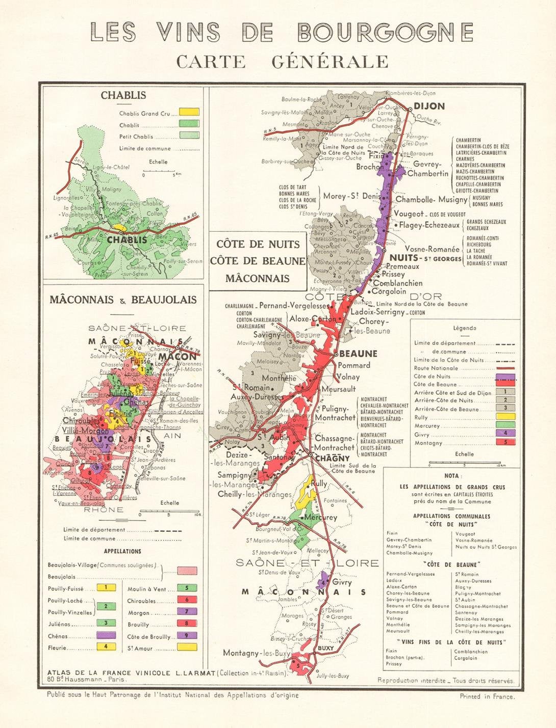 presentation of the map reproduction without a frame